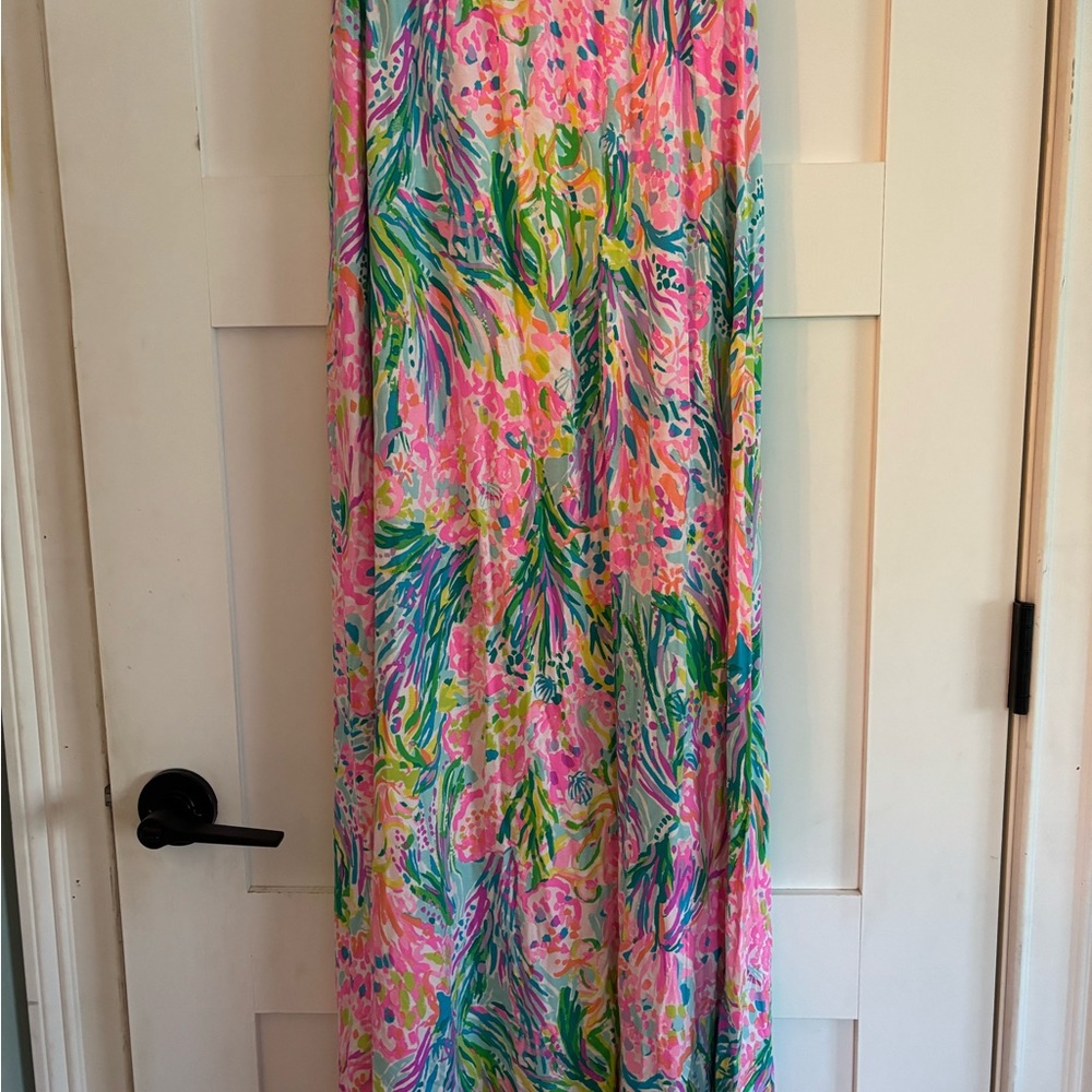 Lilly Pulitzer Colorful Floral Maxi Skirt